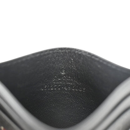 GUCCI Kingsnake Print GG Supreme Monogram Card Case Black 451277