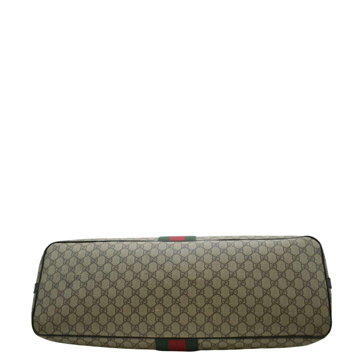 GUCCI Large Zippered GG Supreme Canvas Web Duffle Bag Beige 353406