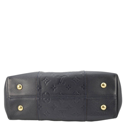 LOUIS VUITTON Melie Monogram Empreinte Leather Hobo Shoulder Bag Navy Blue