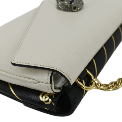 GUCCI Thiara Medium Double Smooth Leather Satchel Bag White/Black 524822