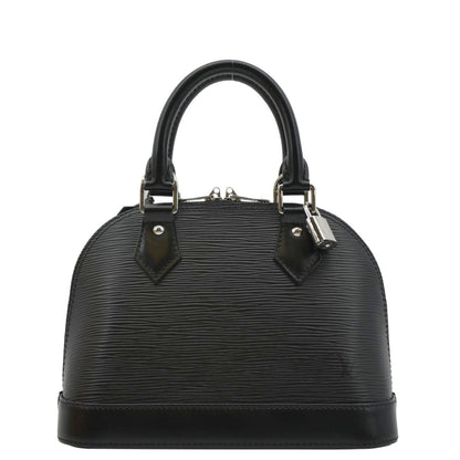 LOUIS VUITTON Alma BB Epi Leather Satchel Crossbody Bag Black