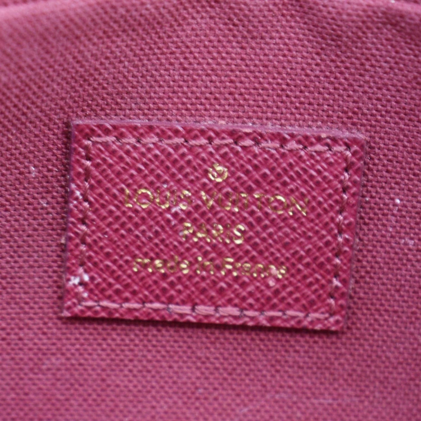 LOUIS VUITTON Felicie Pochette Monogram Canvas Crossbody Bag Brown