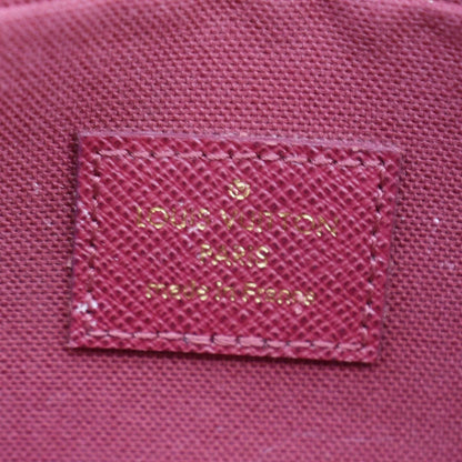 LOUIS VUITTON Felicie Pochette Monogram Canvas Crossbody Bag Brown