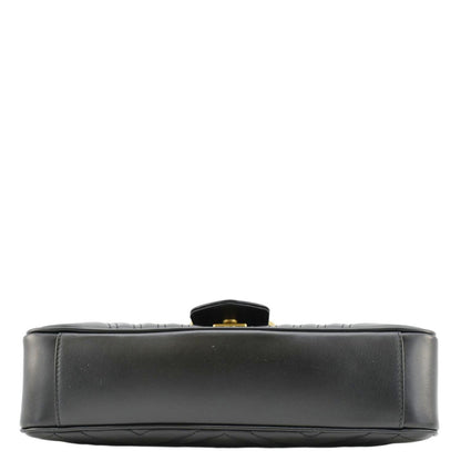 GUCCI GG Marmont Medium Matelasse Shoulder Bag Black 443496