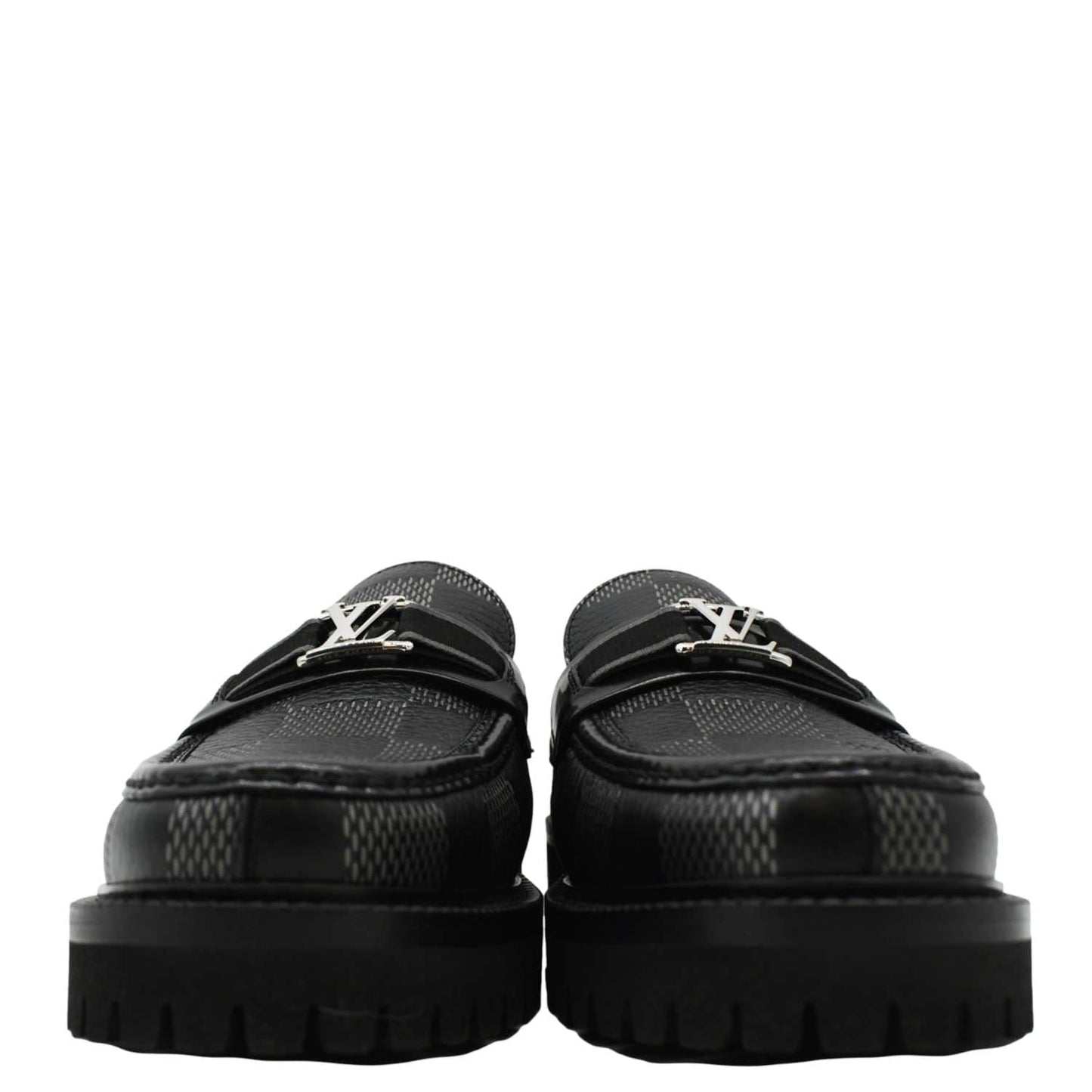 LOUIS VUITTON Major Loafer Damier Graphite Shoes Black US 9