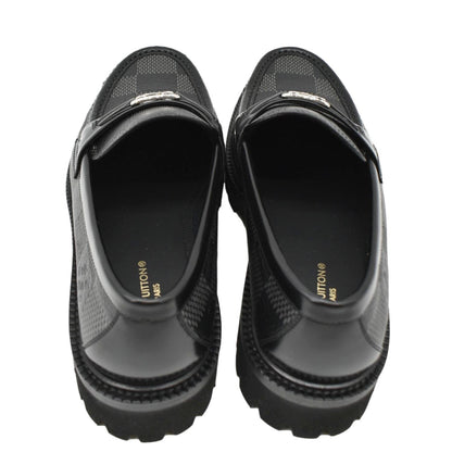 LOUIS VUITTON Major Loafer Damier Graphite Shoes Black US 9