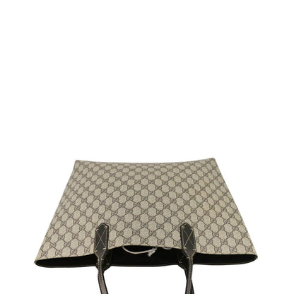 GUCCI Reversible Medium GG Supreme Canvas Tote Bag Dark Brown