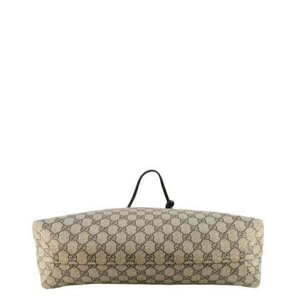 GUCCI Reversible Medium GG Supreme Canvas Tote Bag Dark Brown