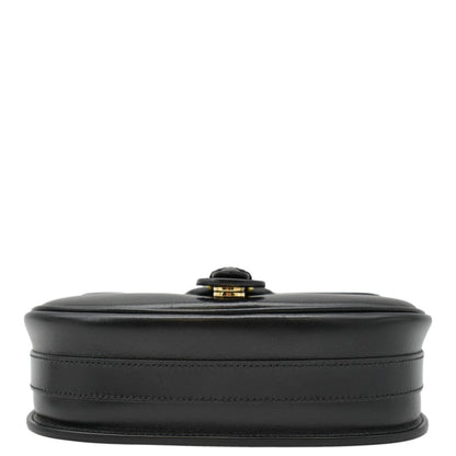 CHRISTIAN DIOR Bobby Medium Calfskin Leather Shoulder Bag Black