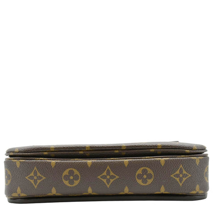 LOUIS VUITTON Metis Pochette Monogram Canvas Crossbody Bag Brown