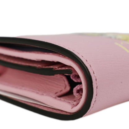 GUCCI  Bananya Print Leather Card Case Holder Pink 701009
