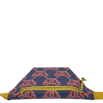 GUCCI Children's Interlocking G Snail Print Canvas Bumbag Blue 502095