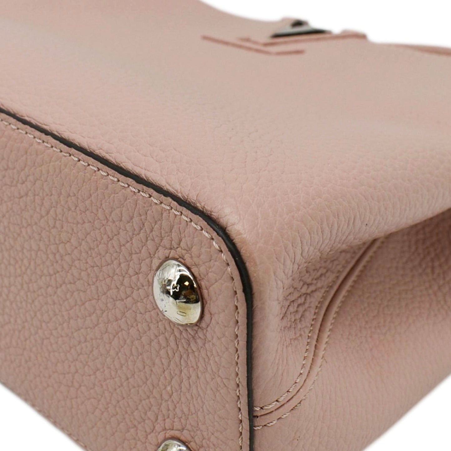 LOUIS VUITTON Capucines BB Taurillon Leather Shoulder Bag Baby Pink