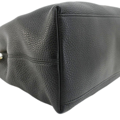 Gucci Soho Medium Pebbled Leather Shoulder Bag Black 308982