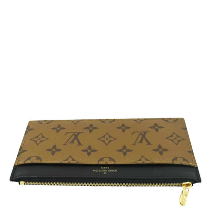LOUIS VUITTON Slim Purse Monogram Reverse Canvas Wallet Brown