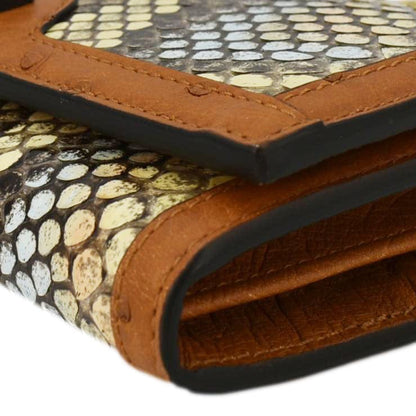 GUCCI Diana Python Chain Wallet Crossbody Bag Cloud Natural Gold 658243