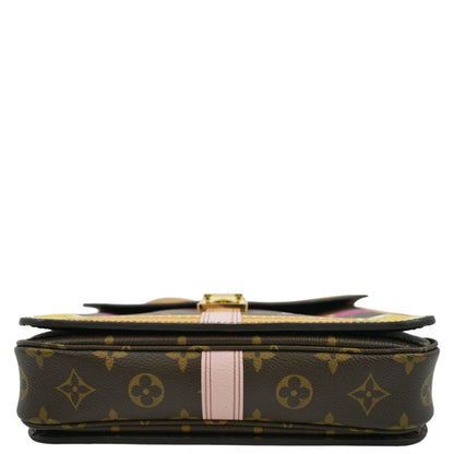 LOUIS VUITTON Summer Trunk Metis Pochette Monogram Canvas Crossbody Bag Brown