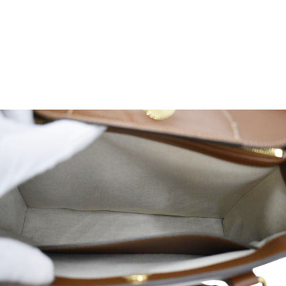 GUCCI Diana Medium Leather Top Handle Shoulder Bag Brown 655658