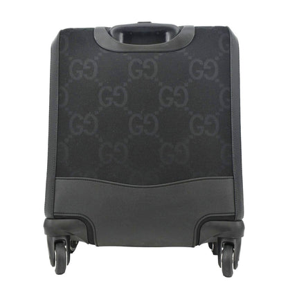 GUCCI Small Cabin Trolley Jumbo GG Supreme Canvas Travel Bag Black 451003