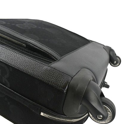 GUCCI Small Cabin Trolley Jumbo GG Supreme Canvas Travel Bag Black 451003