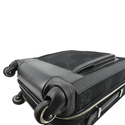 GUCCI Small Cabin Trolley Jumbo GG Supreme Canvas Travel Bag Black 451003