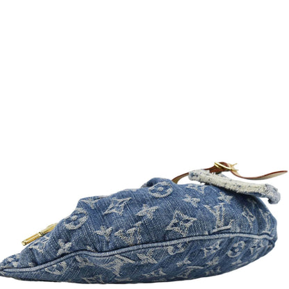 LOUIS VUITTON High Rise Monogram Denim Bumbag Blue