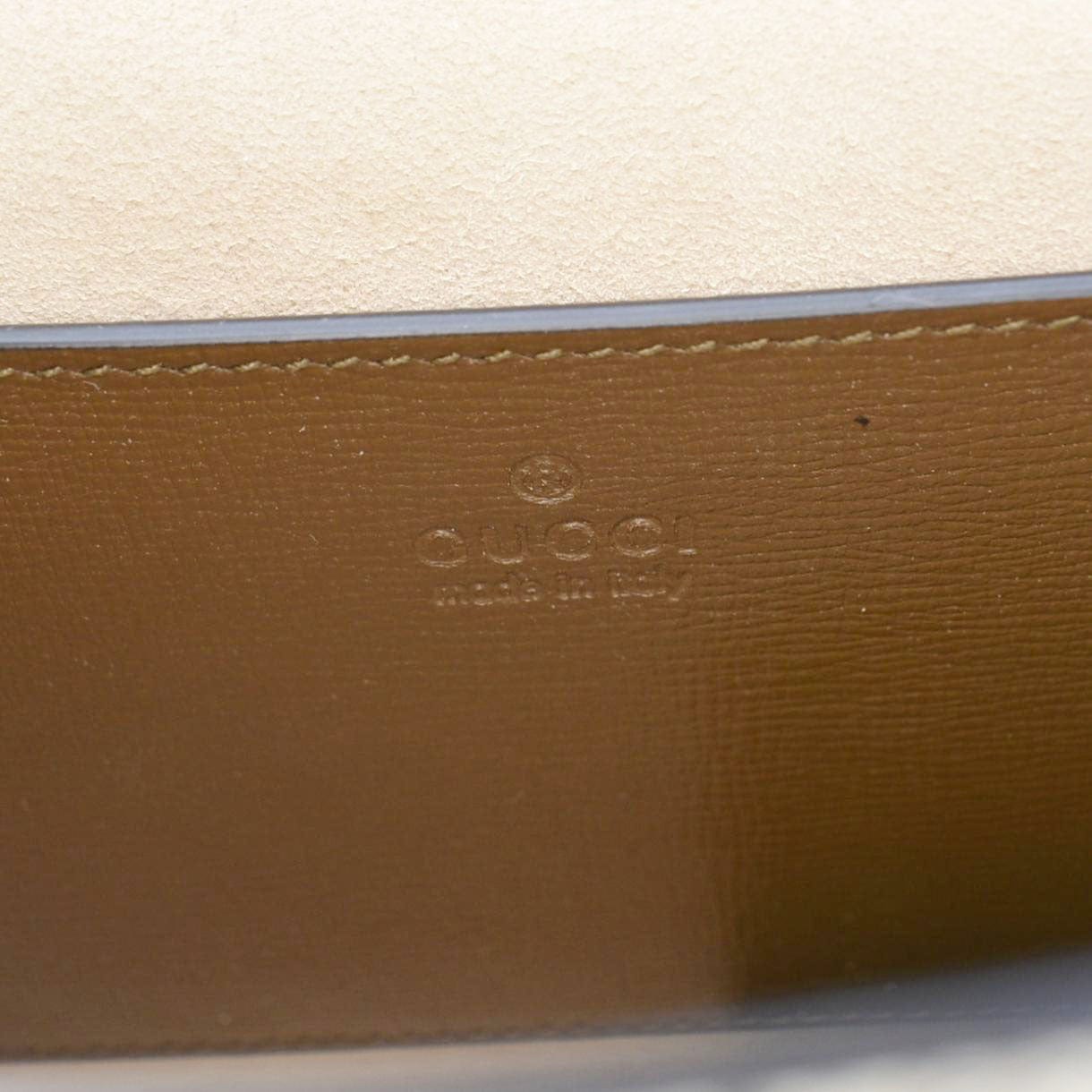 GUCCI Horsebit 1955 Small GG Supreme Canvas Shoulder Bag Beige 677286