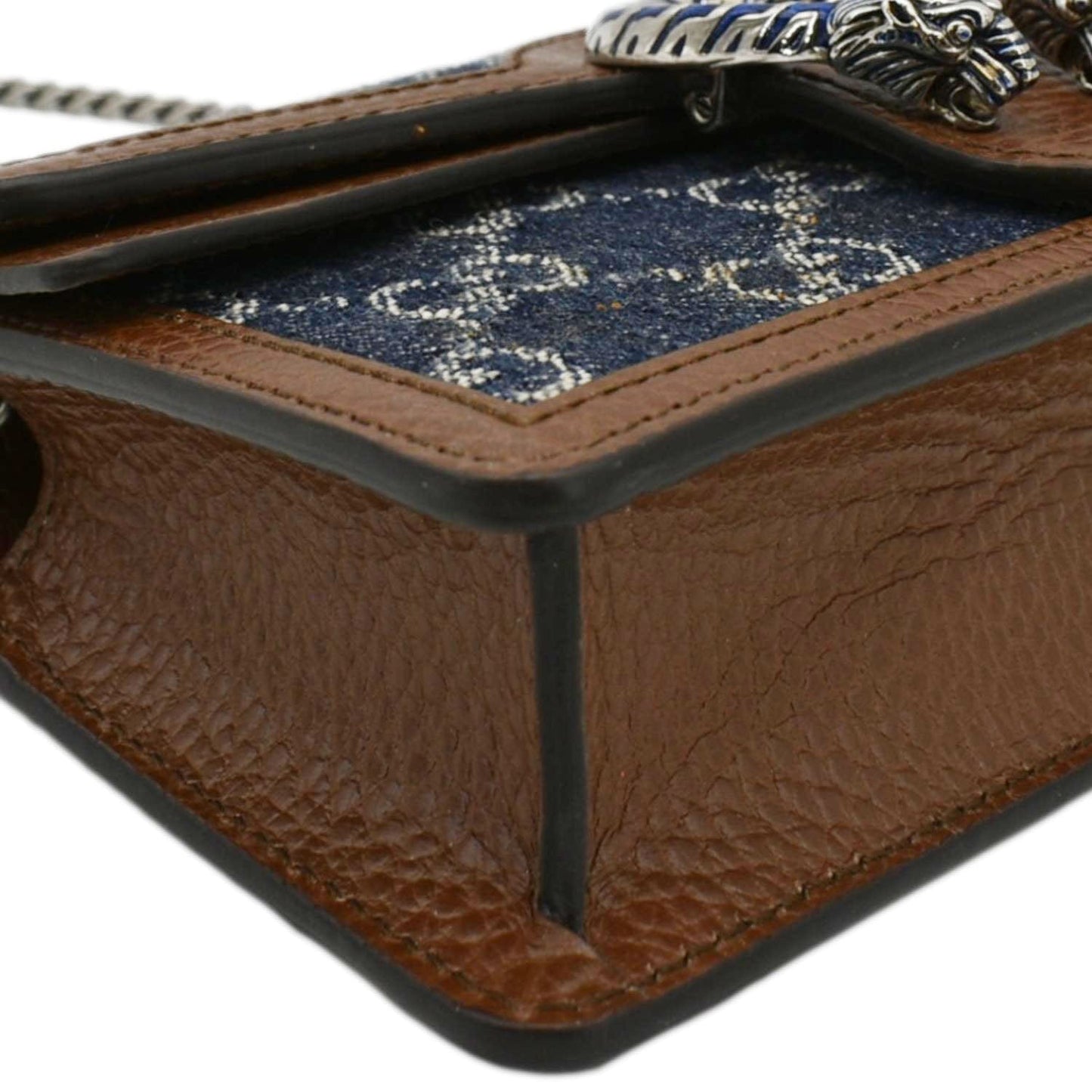 GUCCI Dionysus Super Mini GG Supreme Canvas Crossbody Bag Blue 476432
