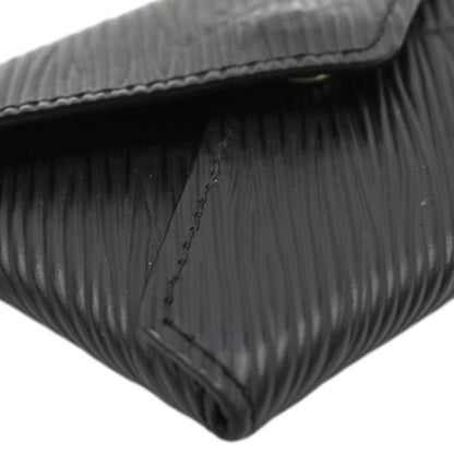 LOUIS VUITTON Kirigami Necklace Epi Leather Clutch Black