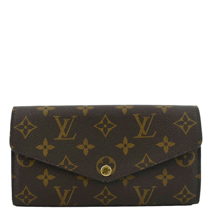 LOUIS VUITTON Sarah Monogram Canvas Wallet Brown