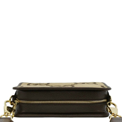 GUCCI Mini Jumbo GG Canvas Crossbody Bag Beige 696075