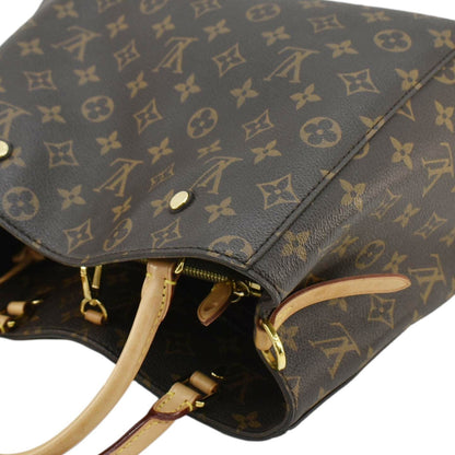 LOUIS VUITTON Montaigne MM Monogram Canvas Shoulder Bag Brown