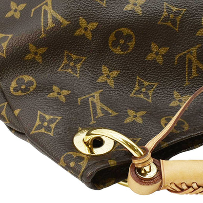 LOUIS VUITTON Artsy MM Monogram Canvas Hobo Shoulder Bag Brown