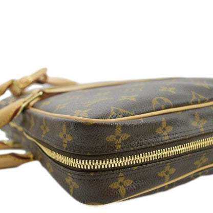 LOUIS VUITTON Porte Documents Voyage Monogram Canvas Briefcase Bag Brown