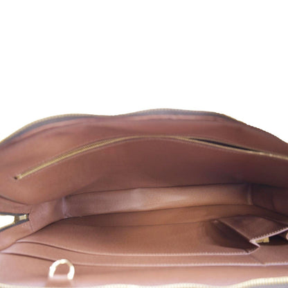 LOUIS VUITTON Porte Documents Voyage Monogram Canvas Briefcase Bag Brown