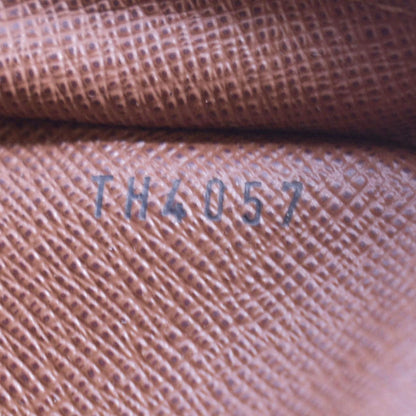 LOUIS VUITTON Porte Documents Voyage Monogram Canvas Briefcase Bag Brown