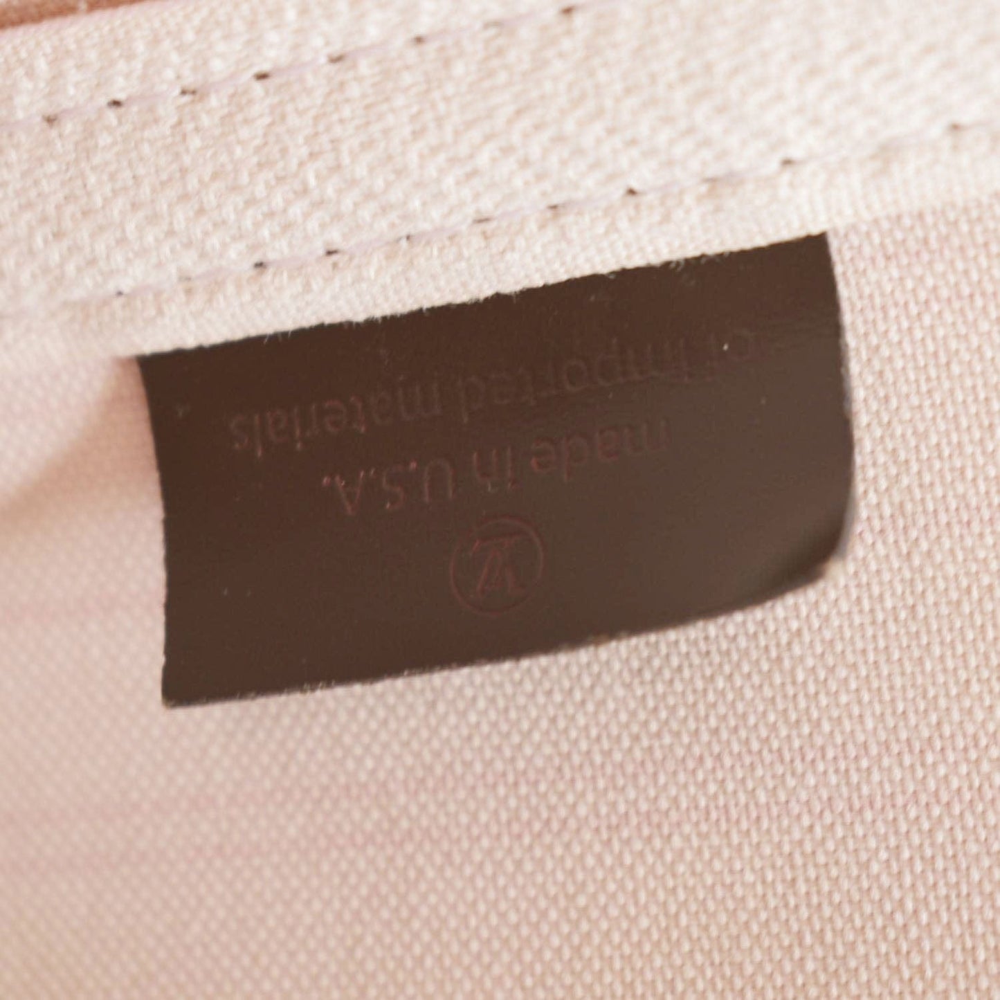 LOUIS VUITTON Neverfull MM Damier Ebene Tote Bag Brown