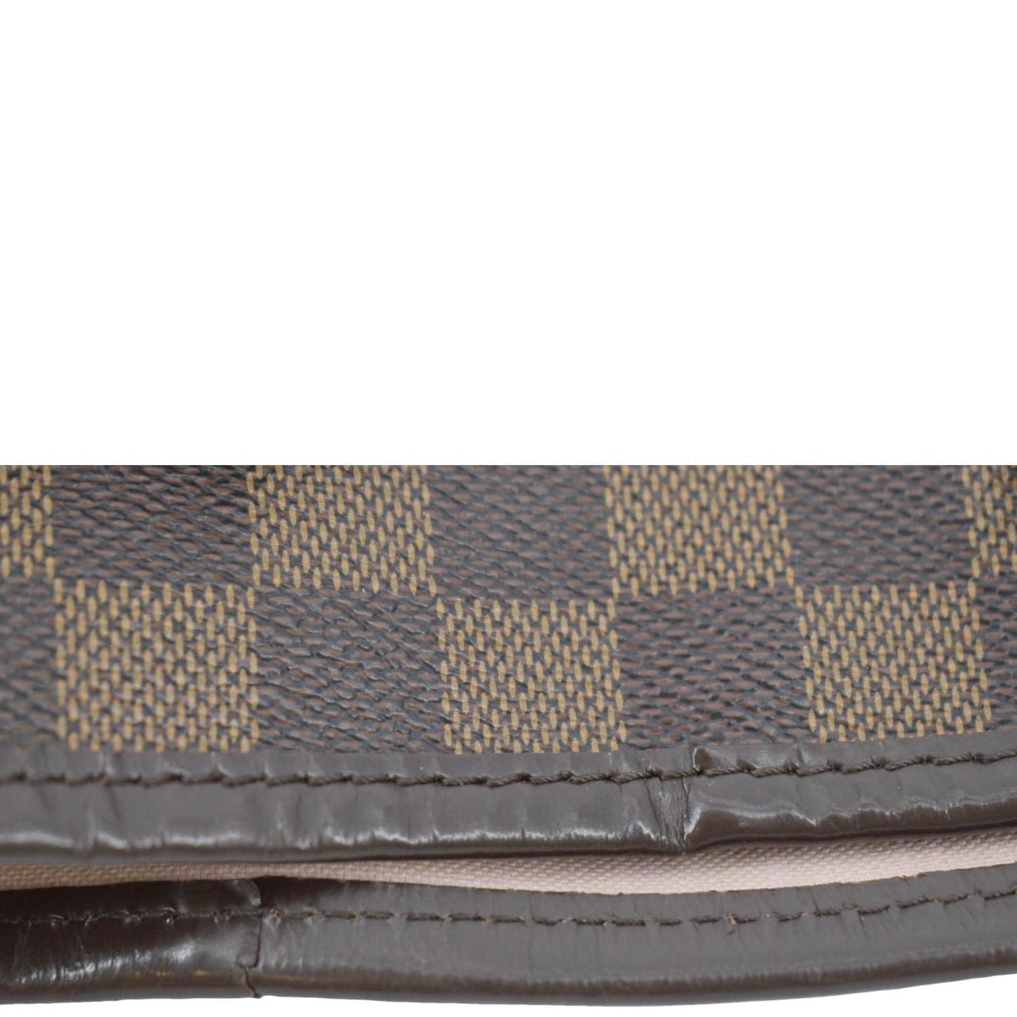 LOUIS VUITTON Neverfull MM Damier Ebene Tote Bag Brown