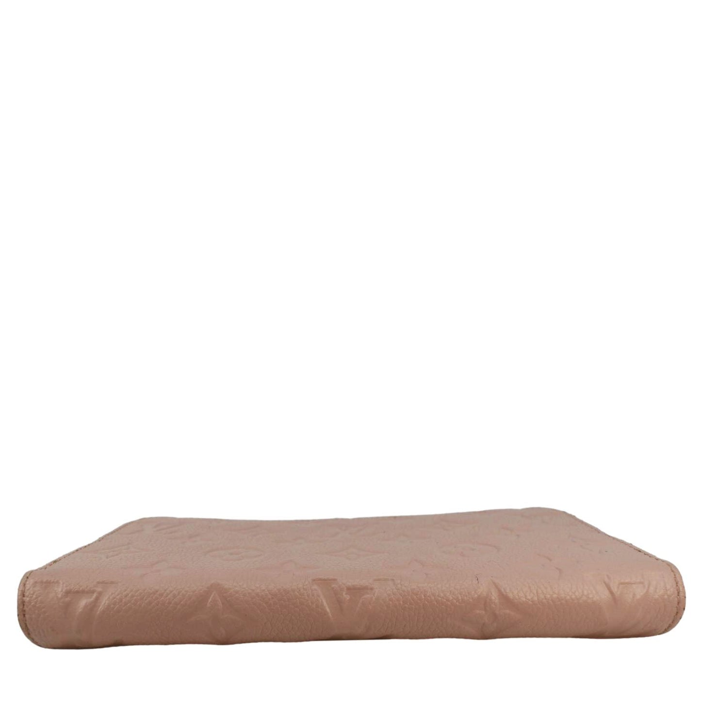LOUIS VUITTON Clemence Empreinte Leather Wallet Dusty Pink