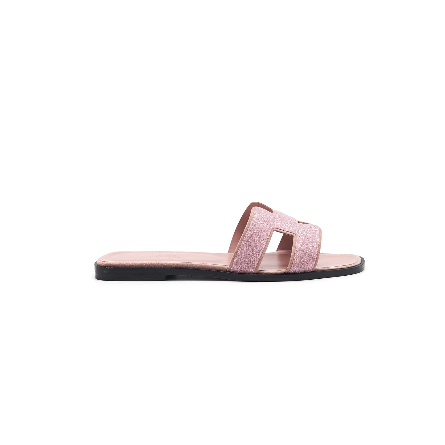 Hermes Oran Sandal Pink Crystal Size 38