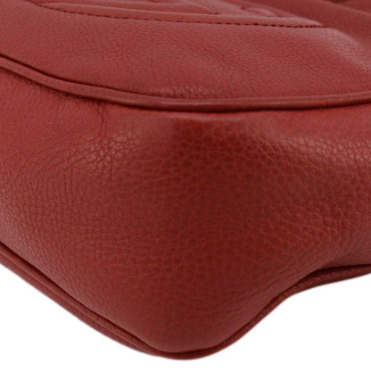 GUCCI Soho Disco Leather Crossbody Bag Red 308364