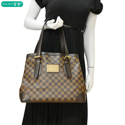 LOUIS VUITTON Hampstead MM Damier Ebene Shoulder Bag Brown