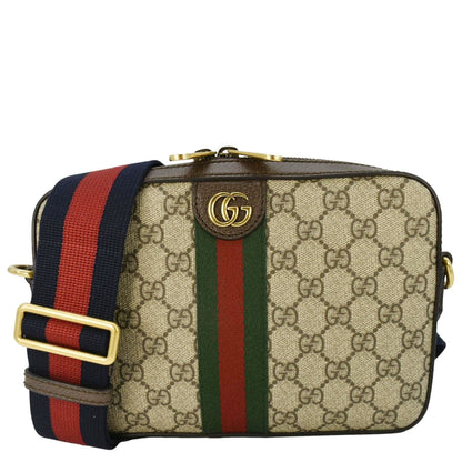 GUCCI Ophidia Small GG Supreme Canvas Crossbody Bag Beige 699439