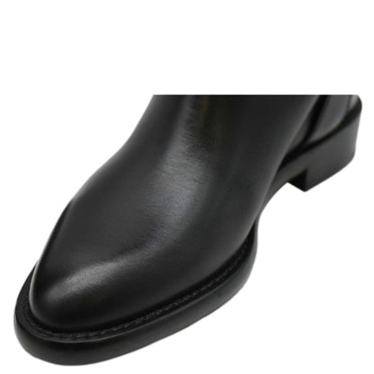 LOUIS VUITTON Westside Flat High Leather Boot Noir Black
