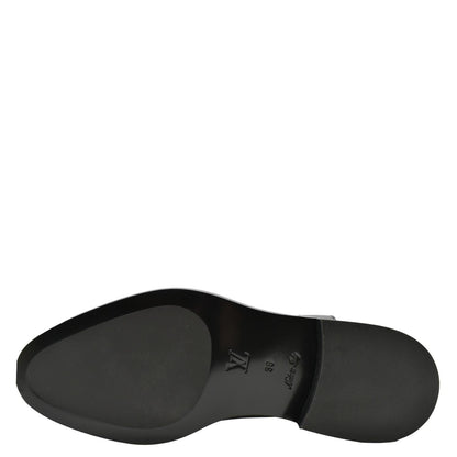 LOUIS VUITTON Westside Flat High Leather Boot Noir Black
