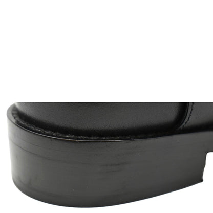 LOUIS VUITTON Westside Flat High Leather Boot Noir Black