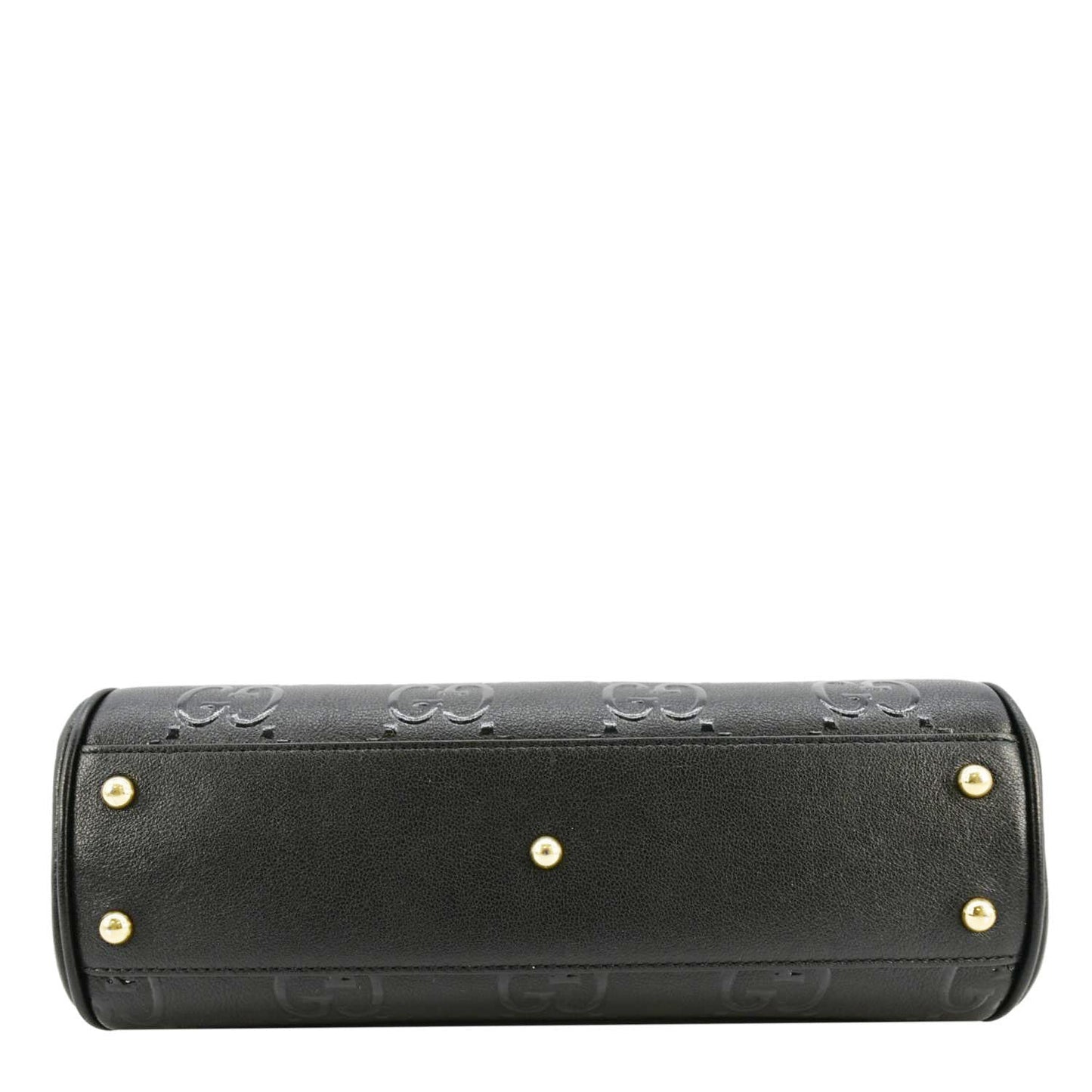 GUCCI Small GG Leather Top Handle Shoulder Bag Black 675791