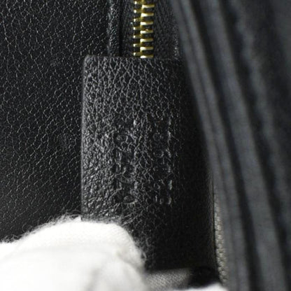 GUCCI Small GG Leather Top Handle Shoulder Bag Black 675791