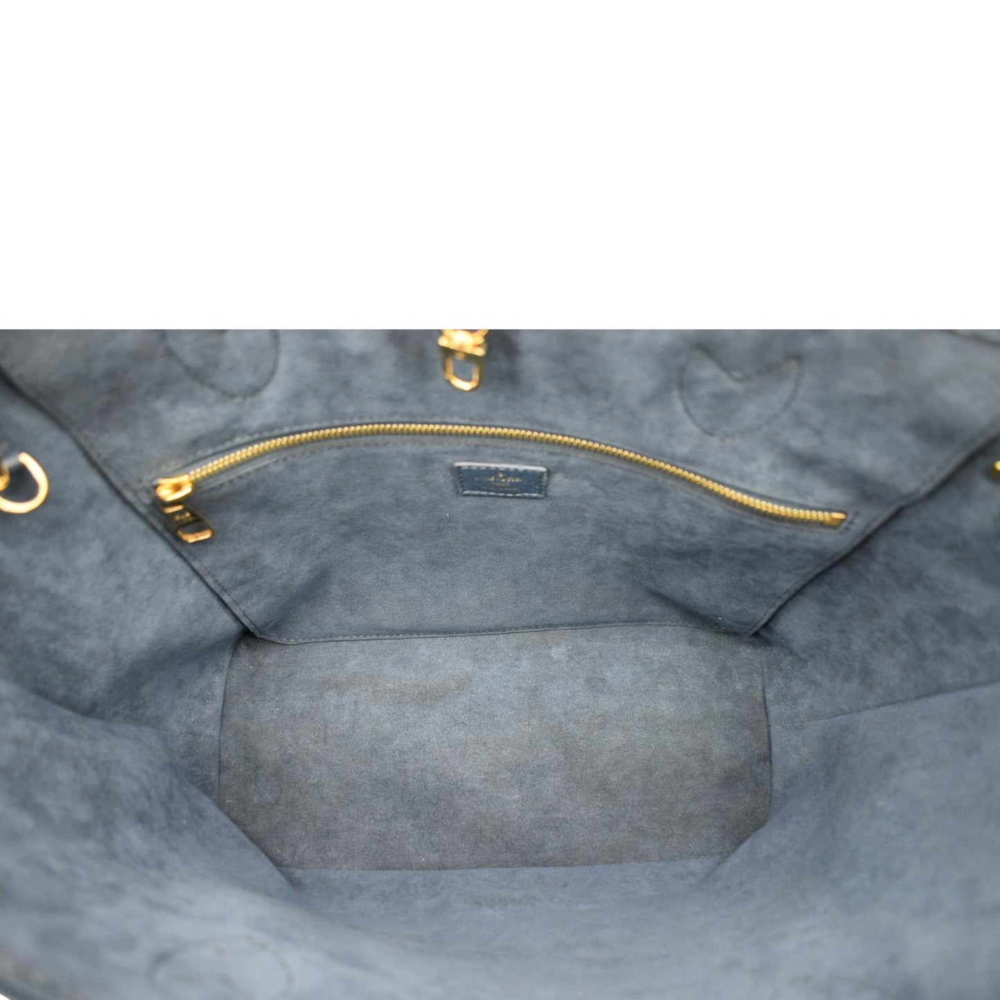 LOUIS VUITTON Neverfull MM Monogram Empreinte Tote Bag Gradient Blue