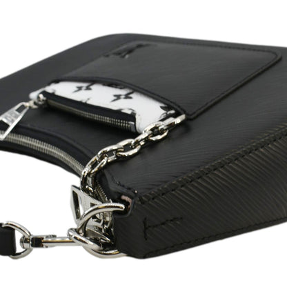 LOUIS VUITTON Marelle Epi Leather Shoulder Bag Black